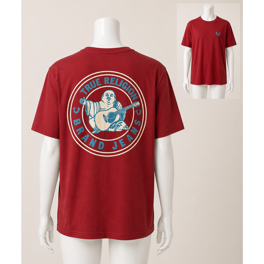 True Religion Men’s Red Graphic Logo T‑Shirt